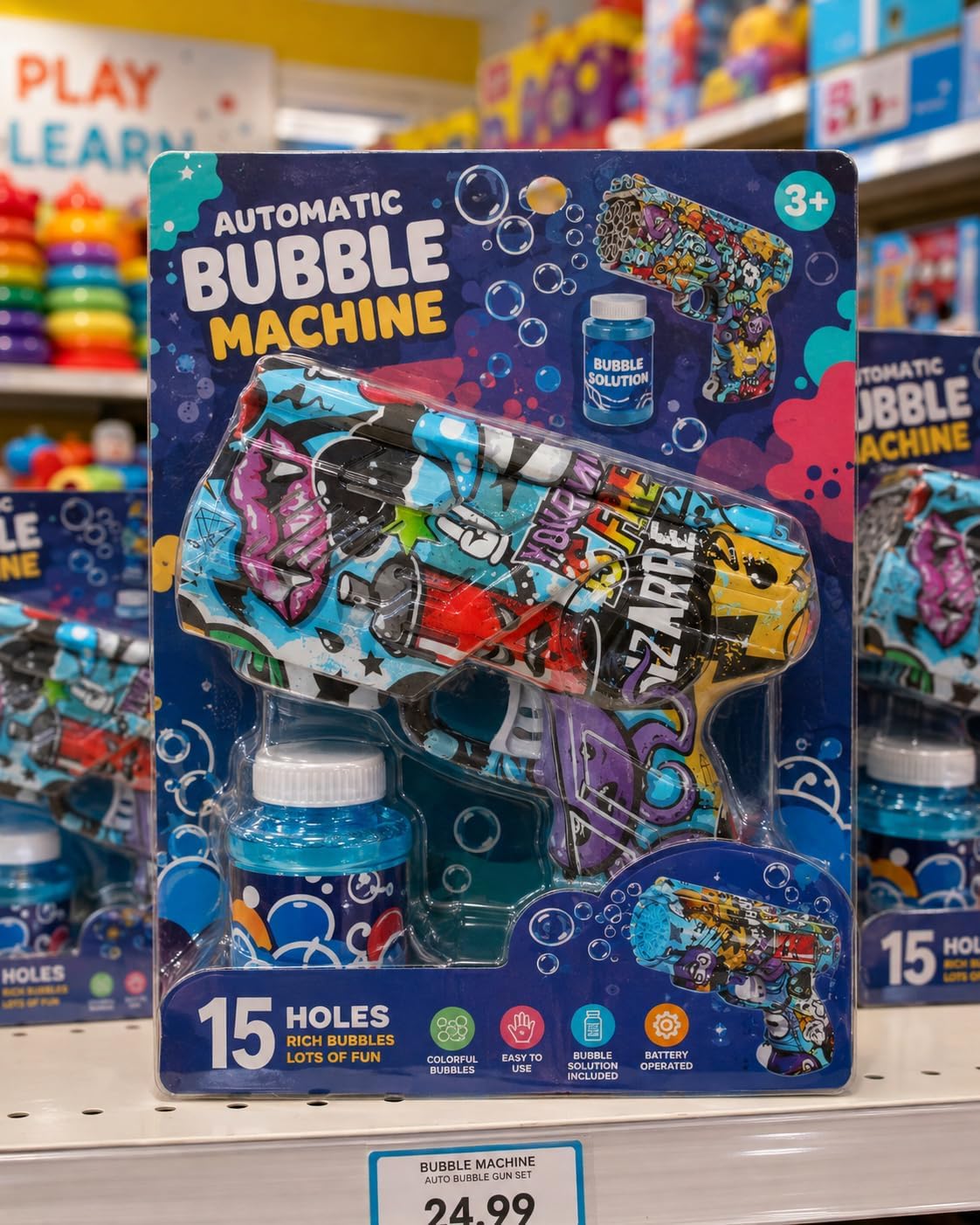 Automatic Soap Bubble Gun, a stylish bubble blaster with multiple holes, an ideal toy for parties and outdoor activities, available in various designs from First Choice
