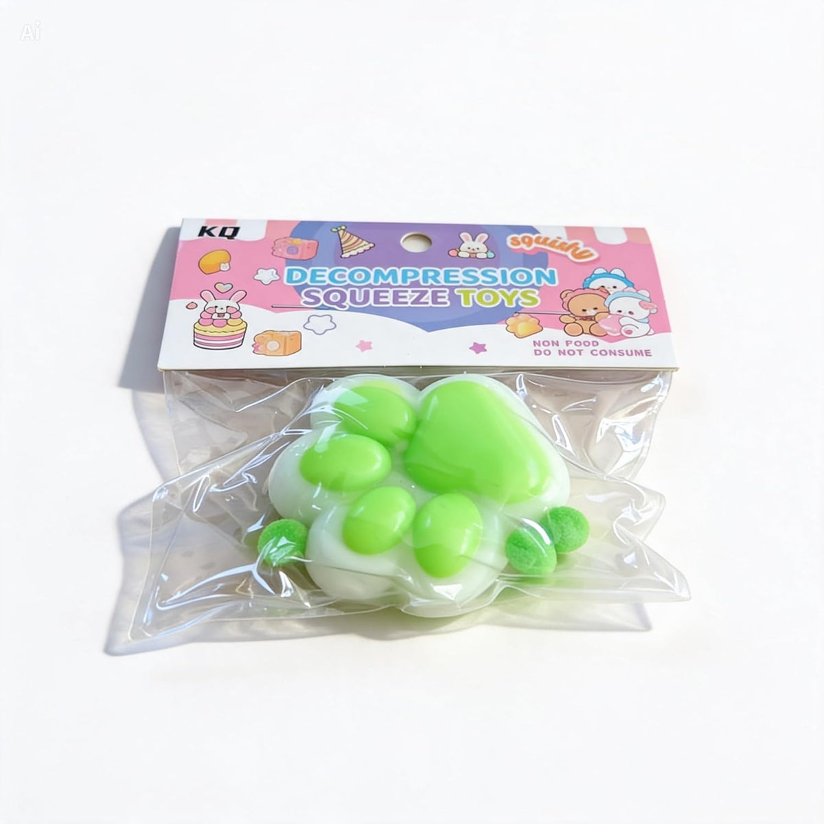 Cat Paw Squishy Anti-Stress Toy, 11x11 cm