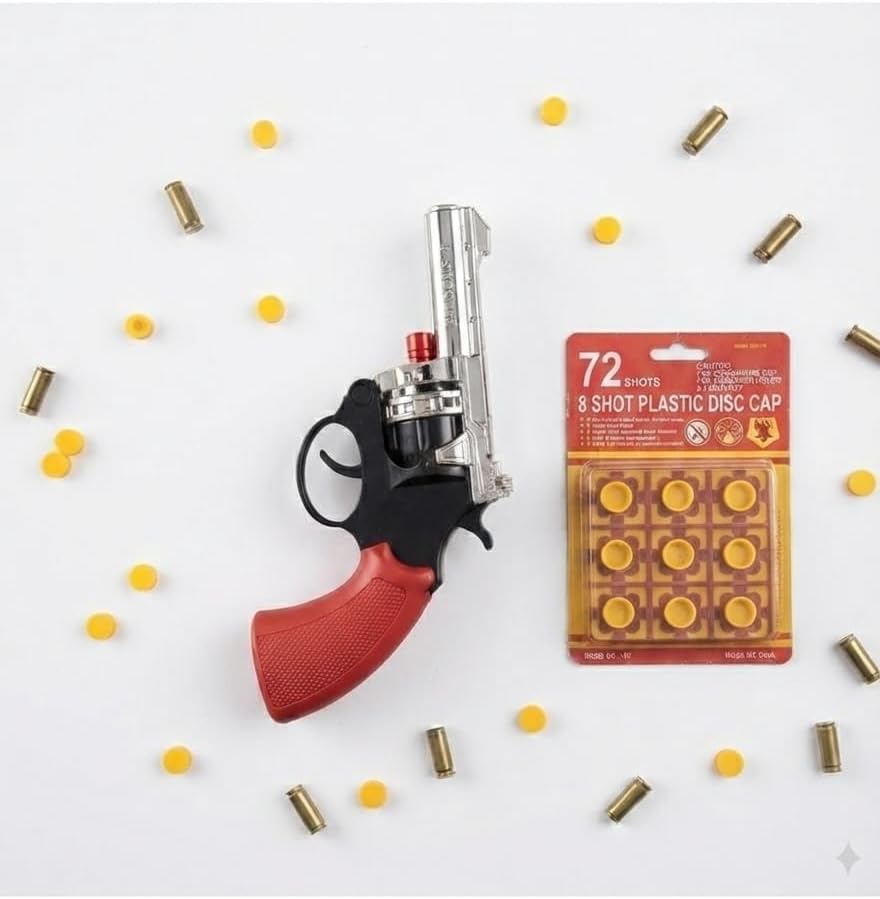 Toy cannon for kids with 8 circular rounds