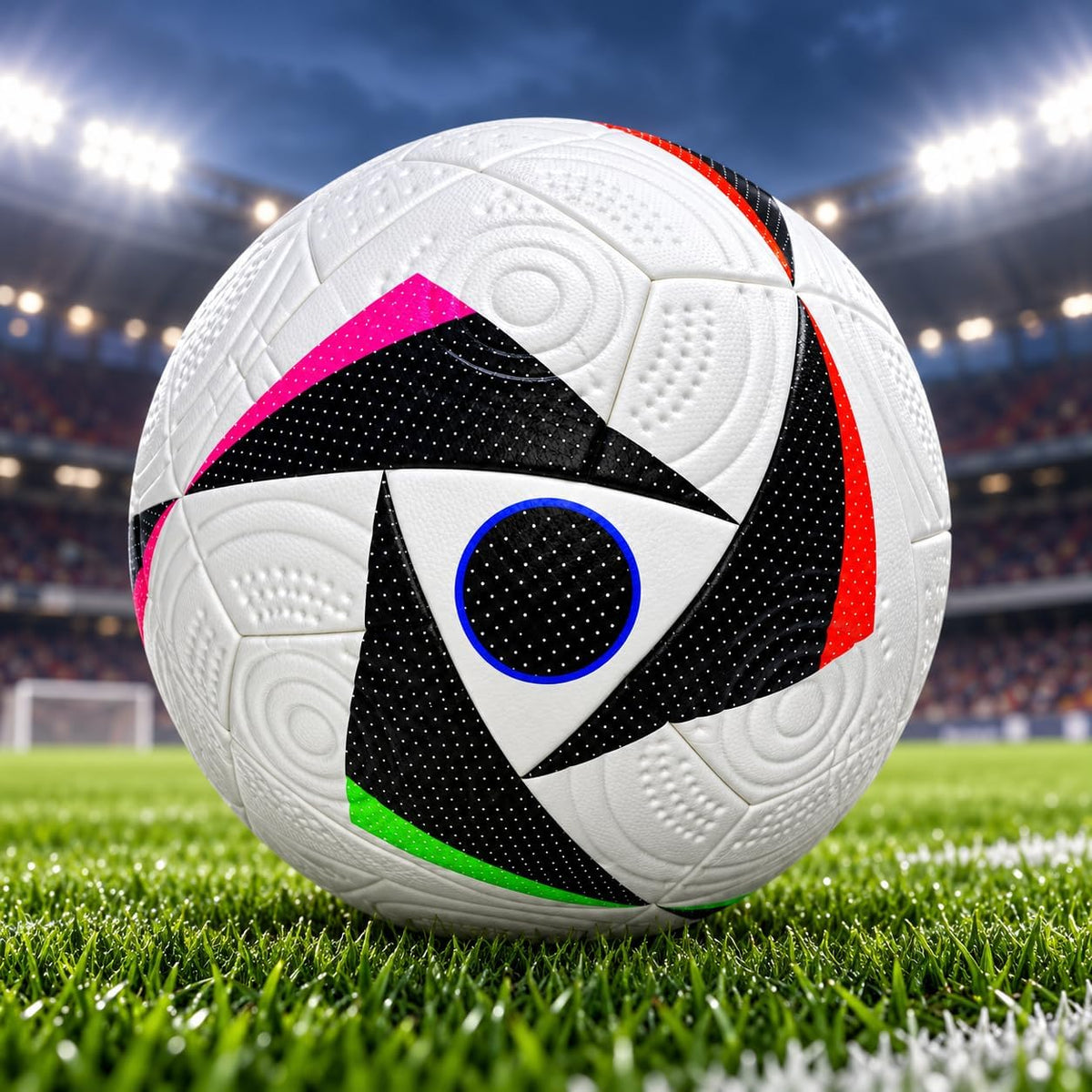 Professional-grade standard size football, water-resistant synthetic leather