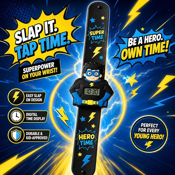 22 cm silicone slap band digital children's watch