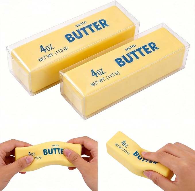 Butter Squishy Toy Set – 6 Pieces Assorted Colors, Slow Rising Sensory Stress Relief Fidget Toy for Kids and Adults