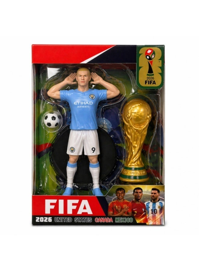مجسم لاعب كرة قدم () مع كأس العالم - إصدار خاص 2026 - تفاصيل دقيقة وتصميم مميز لمحبي كرة القدم