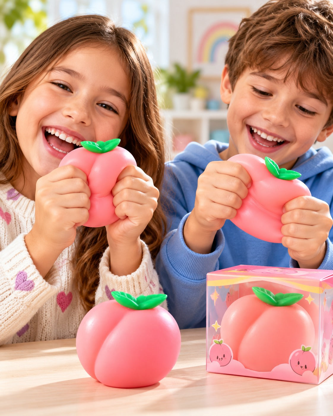 Peach Squishy for Stress and Anxiety Relief, Soft Slow-Rise Squishy Toy for Kids and Adults, Cute Sensory Toy, Dimensions 7×7 cm and Weight 72 g | FIRST CHOICE