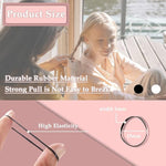 استكشاف ربطات شعر مطاطية سوداء صغيرة، توكات شعر مرنة غير قابلة للانزلاق لتسريحات الضفائر، عبوة من 6 قطع
