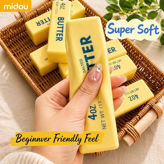 Butter Squishy Toy Set – 6 Pieces Assorted Colors, Slow Rising Sensory Stress Relief Fidget Toy for Kids and Adults