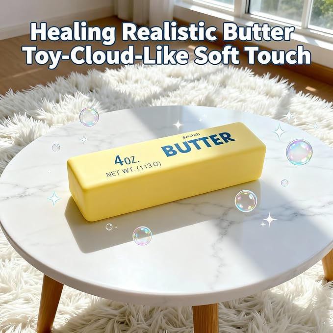 Butter Squishy Toy Set – 6 Pieces Assorted Colors, Slow Rising Sensory Stress Relief Fidget Toy for Kids and Adults